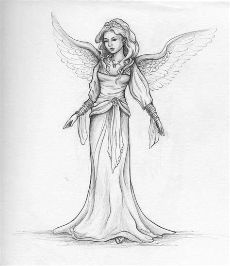 angel sketch drawing|pencil drawings of angels.